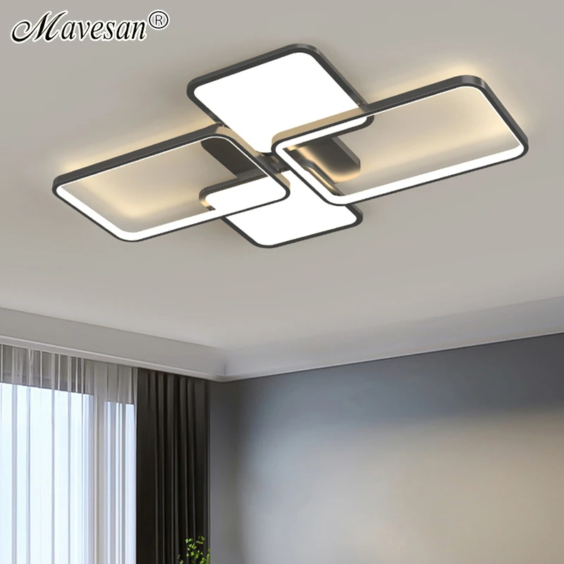 lampada moderna do teto led para home decor square e round design combinado lustre para sala de estar quarto iluminacao luminosa 01