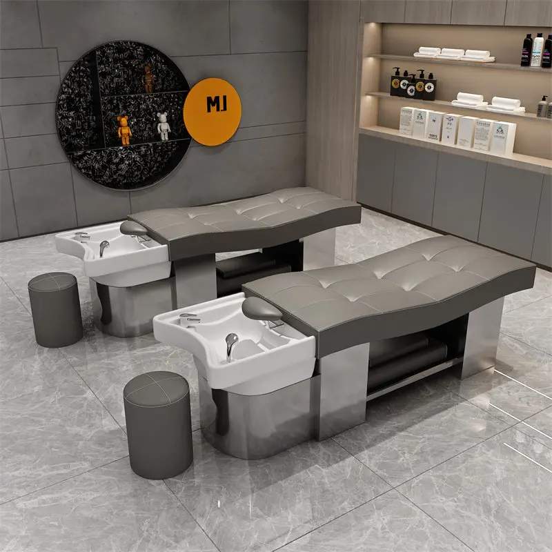 Living Room European Style Shampoo Bed Basin Elegant Barber Equipment Shampoo Bed Head Washing Myjka Fryzjerska Barber Equipment