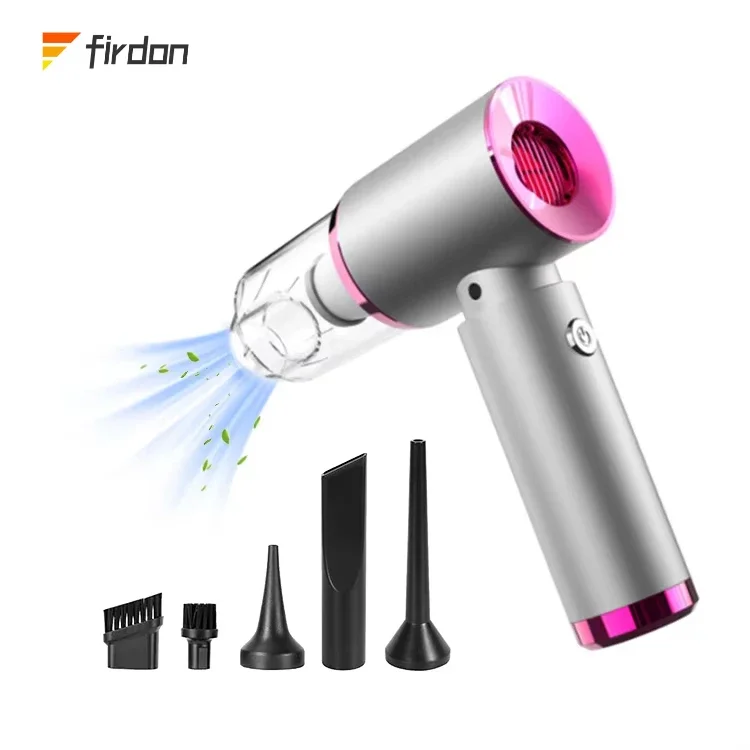 

Wireless Portable Air Blower 3 In 1 Cordless Strong Suction Air Duster Handheled Mini Car Vacuum Cleaner With LED Light