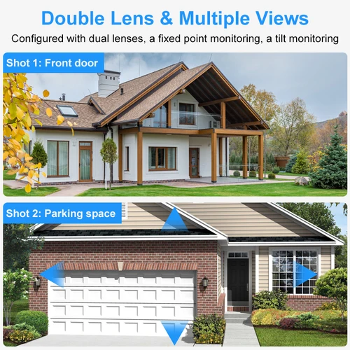 Imagen 2 del producto Cámara IP Smar 6MP PTZ WiFi lente Dual con pantalla Dual Audio bidireccional seguimiento automático seguridad exterior CCTV Vedio vigilancia ICSe