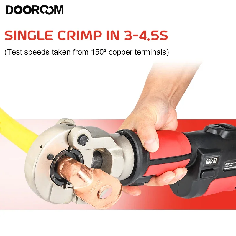 Electric Hydraulic Tool Crimp Plier LS-300 Mini Battery Powered Cable Crimp Electric Crimping Tool Set