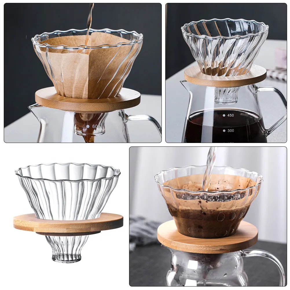 

1 set Filter Premium Manual Drip Funnel For Ground Coffee Reusable Strainer Kitchen Tool Coffee Making Supply Stripe Durable