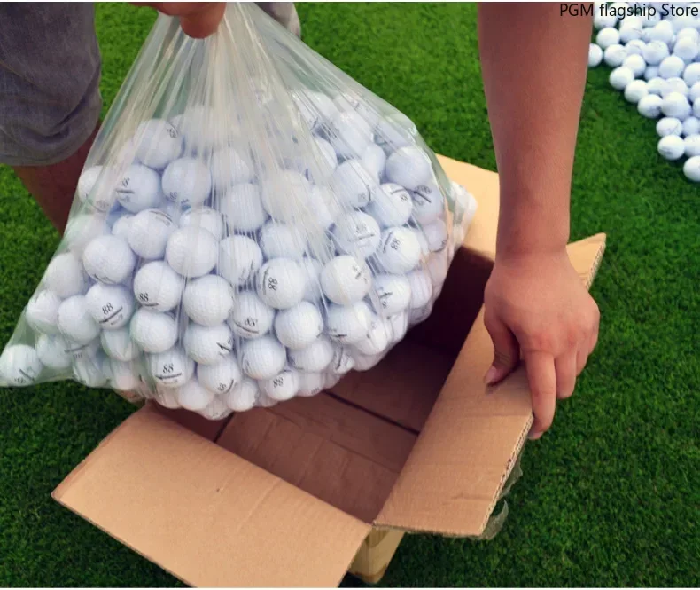 PGM 10pcs GOLF Practice Ball Golf Double-layer Practice Ball Hardness 75 Blank Ball Q003