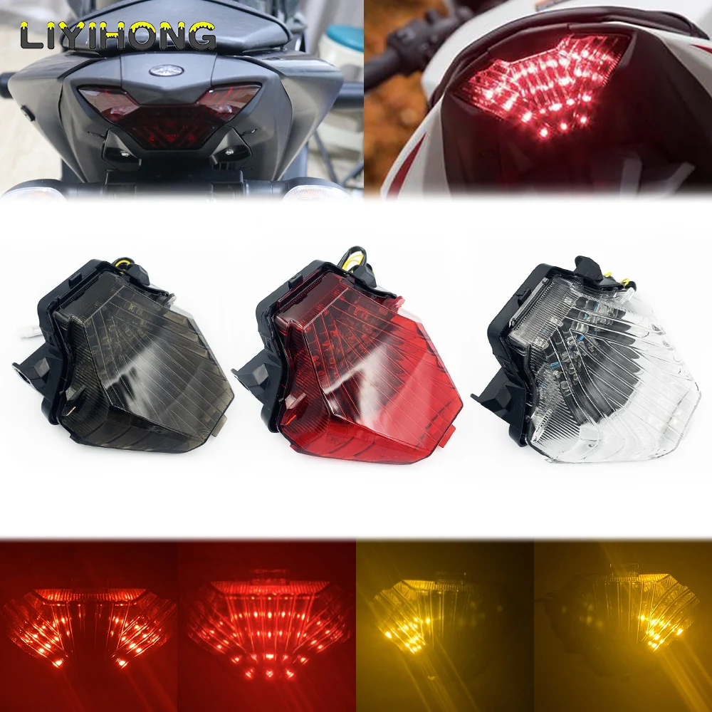 LED الخلفية بدوره إشارة مؤشر لياماها YZF R3 R25 Y15ZR MT07 FZ07 LC150 MT-07 YZ-F مصباح دراجة نارية الضوء الخلفي الفرامل
