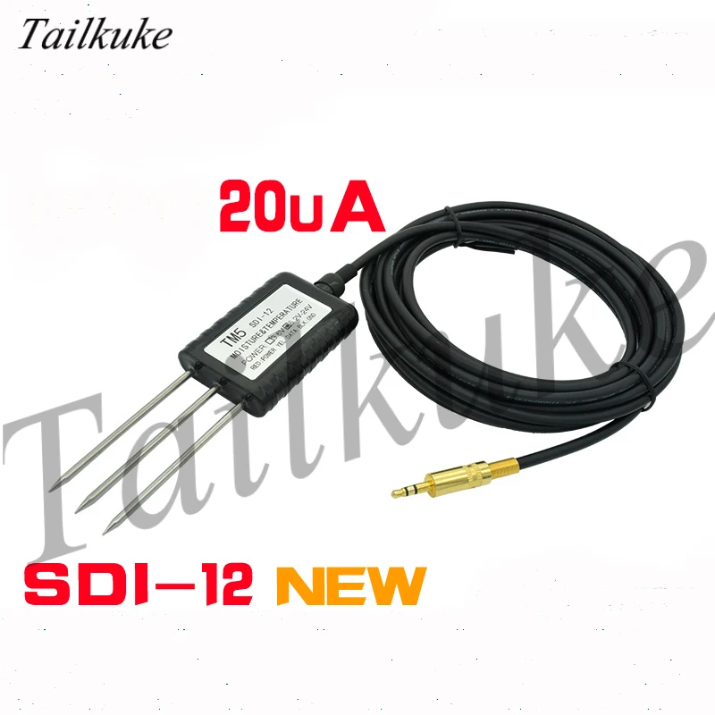 

TE5TM5 Soil Moisture Temperature Sensor Temperature Humidity Conductivity 3 in 1 SDI-12 Micro Power Consumption