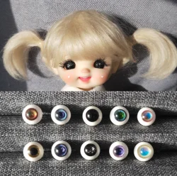 【 STODOLL 】 Ob11 Doll Glass Eye Beads Bjd Clay Doll Sd Eyes 10mm with Handle Accessories Doll Accessories