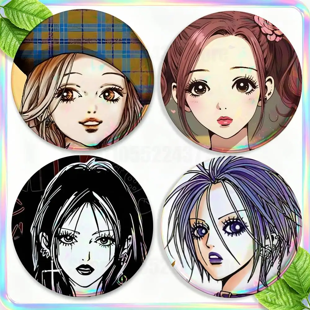 

NANA Anime Osaki Komatsu 2-piece set Pins Backpack Clothes Jewelry Accessories Round Brooch Button Badge Fans Collection Gifts