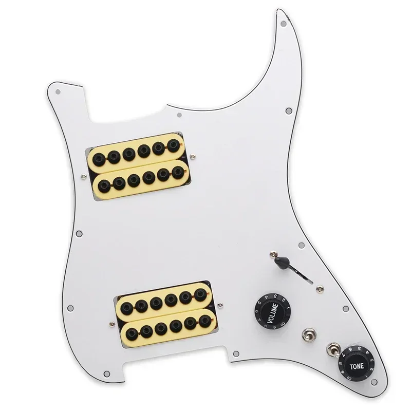 

Loaded Prewired Scratchplate Two Humbucker Coil Splitting HH Guitar Pickguard Electric Guitar Pickguard