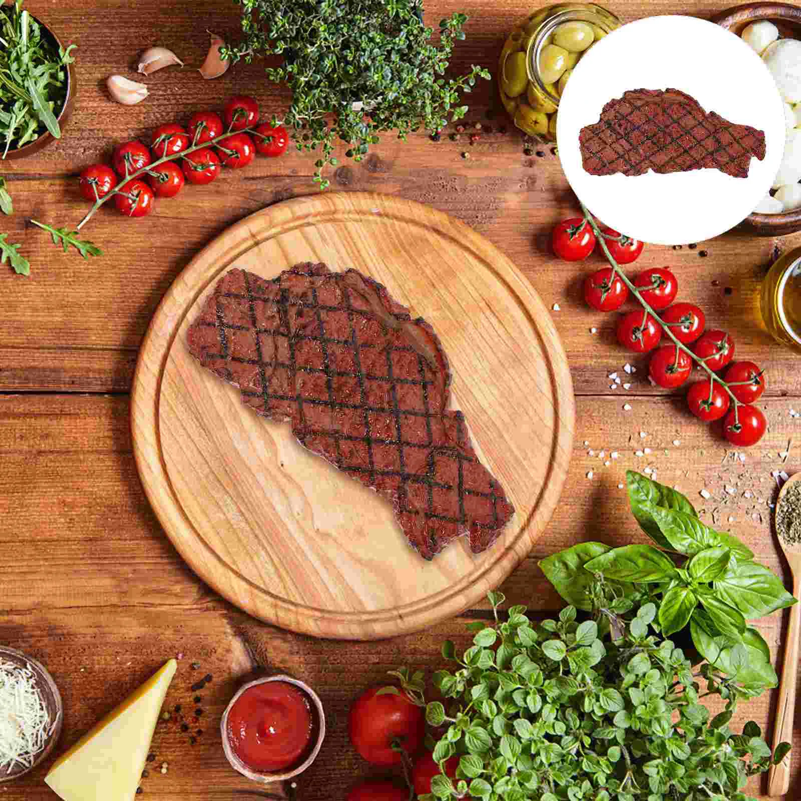 Food Model Decorative Steak Toy Kid Playing Plastic Puzzle Playthings Fake Toys Cooking Child