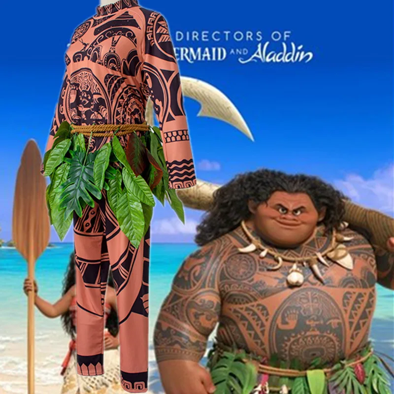 Huijiyuan cosplay maui loween adulto traje conjunto anime outfit maui oceano aventura traje tradicional chinês feminino