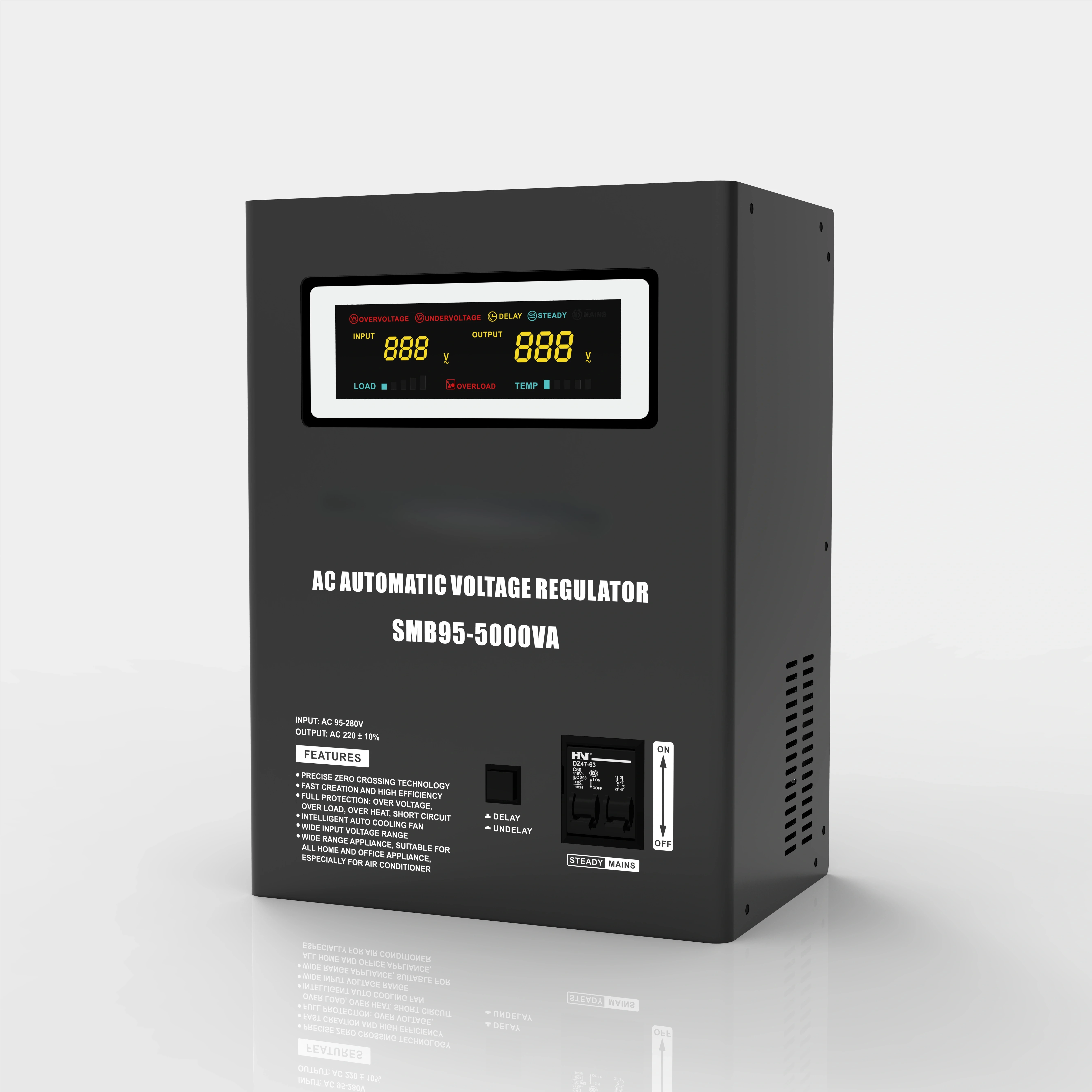FOR 5KVA Industrial LED Display St  ilizer Single Phase Relay Voltage Regulator for Home Electronics 50Hz St  ilizer