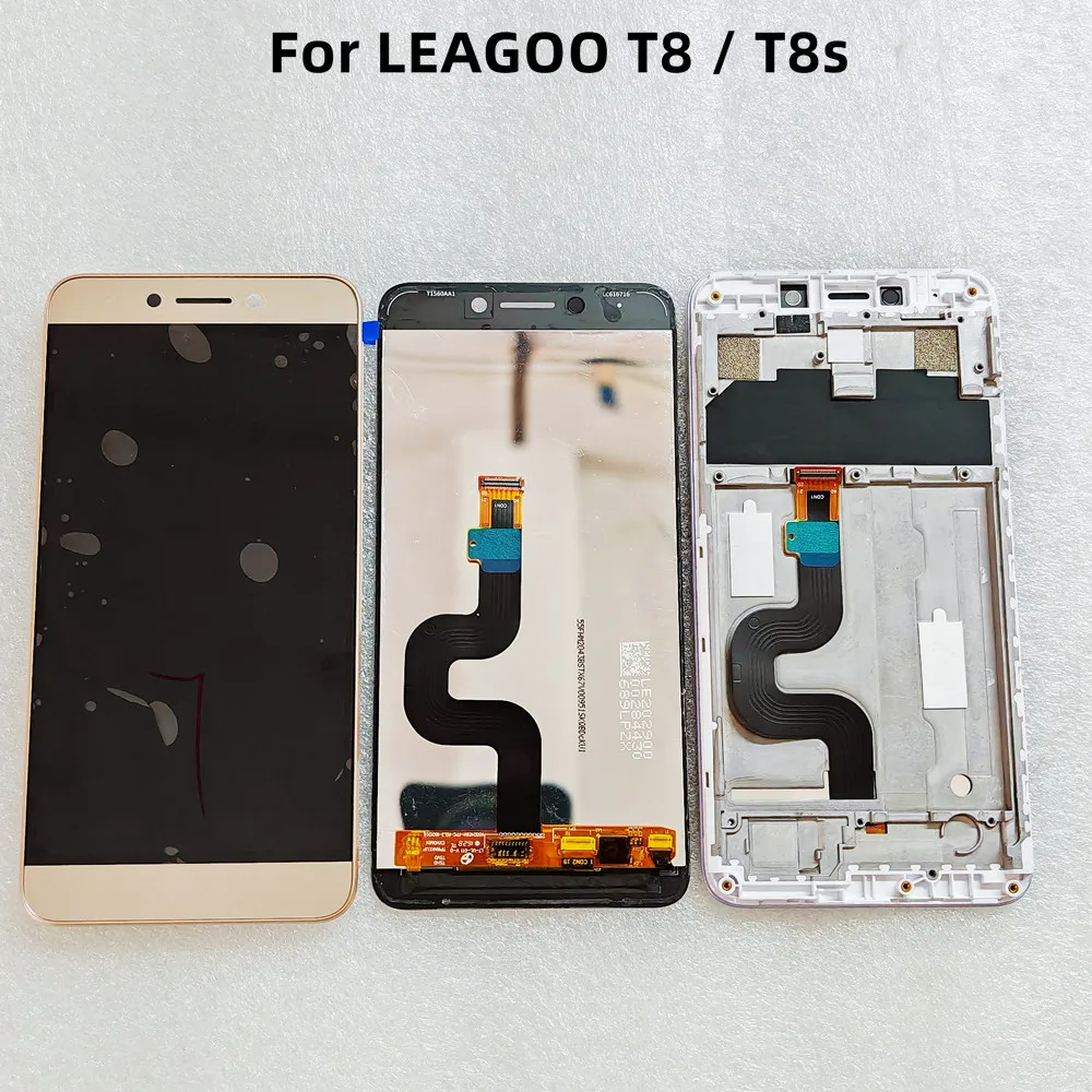 Original For Leagoo T8 T8s LCD Display Touch Screen Sensor Digitizer Assembly Front Leagoo T8s T8 Display Panel Glass Full LCD