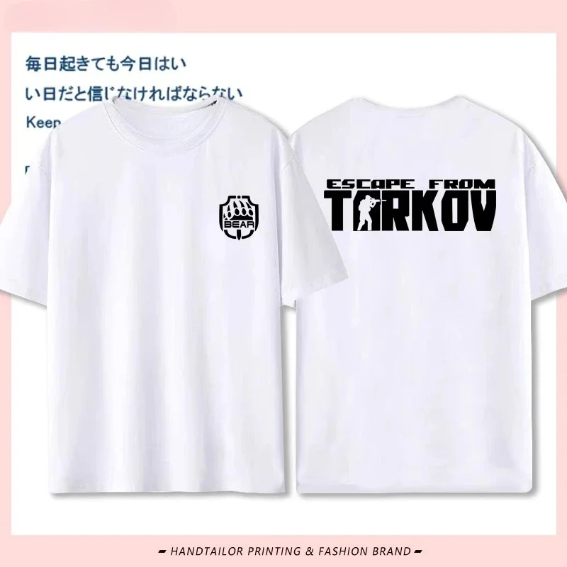 Escape from Tarkov Bear Claw Camp Team game merchandise: Pure cotton round-neck short-sleeved men and women