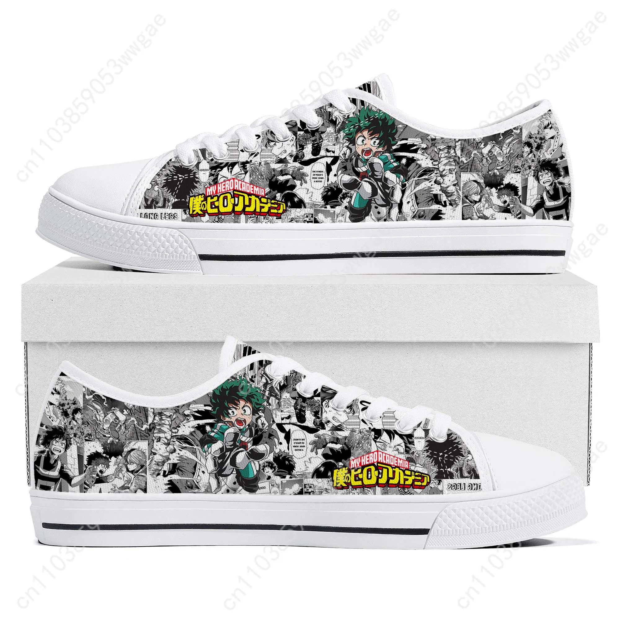 My Hero Academia Low Top Sneakers Mens Womens Canvas Sneaker High Quality Confortable Casual Couple Shoes Personalitied Shoes