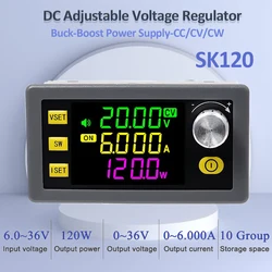 SK120 CNC Buck Boost DC regulador de voltaje ajustable fuente de alimentación voltaje constante corriente constante MPPT módulo de carga Solar