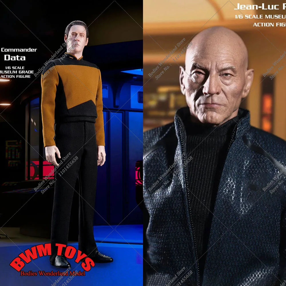 For Collection 1/6 Scale Famous Science Fiction Film Picard Data Full Set 12Inch Male Soldier Action Figure Model Toys