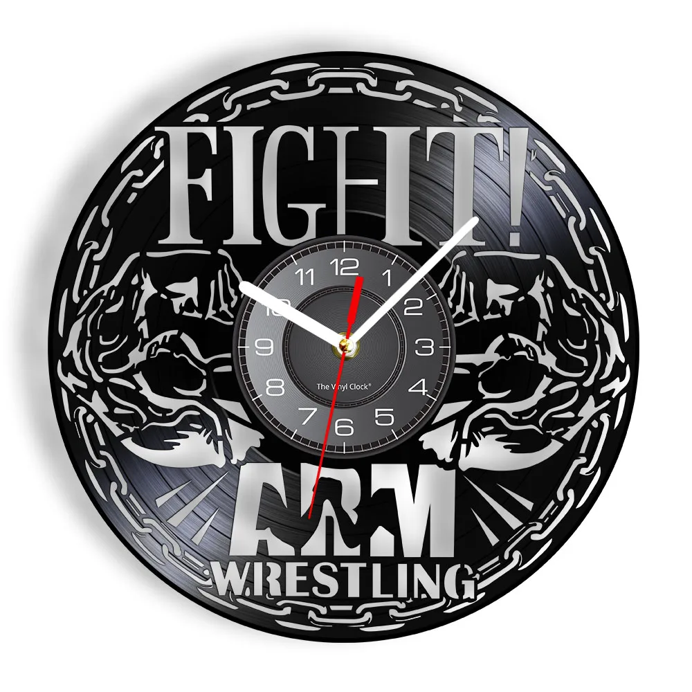 Виниловые настенные часы для мужчин, для борьбы с войной, для спальни, для спорта, для силовых ремесел, художественные часы, настенные часы для борцов