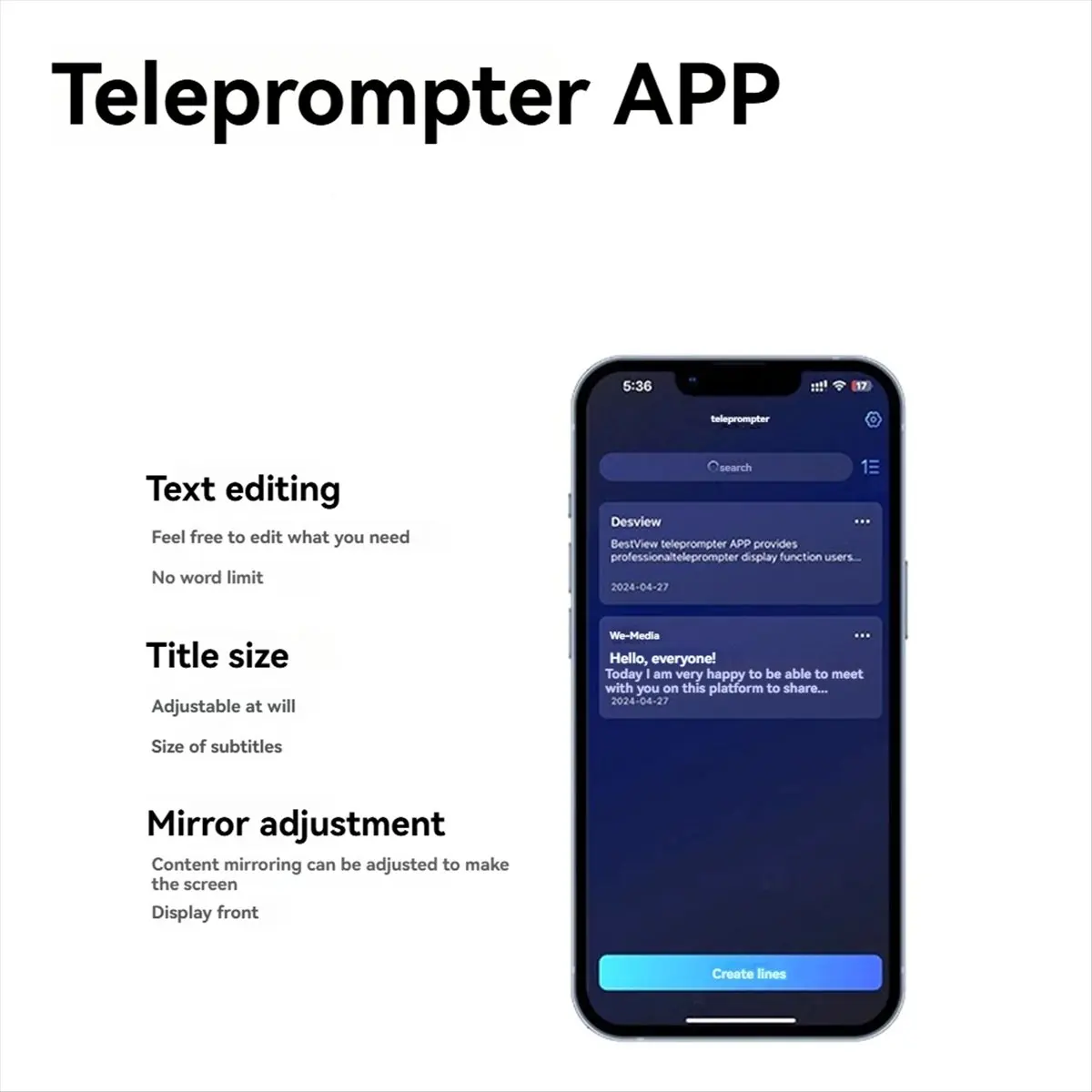 F8 Universal Teleprompter for Tablets Laptops Smartphones Cameras for Live Streaming and Recording with Large Screen