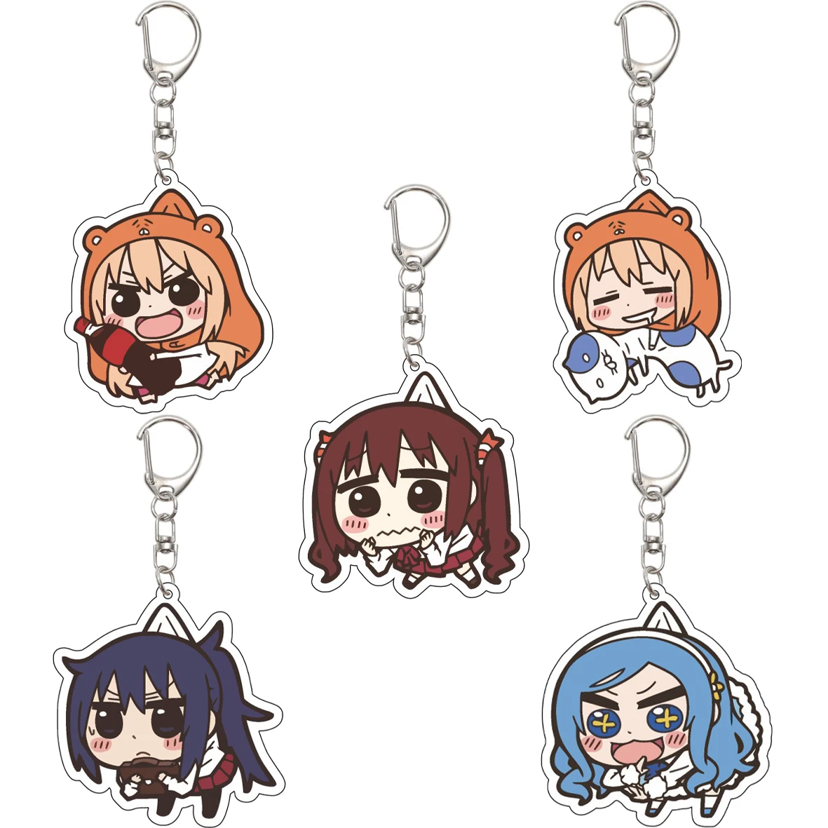 55MM Anime Himouto! Umaru-chan Figure Umaru Doma Nana Ebina Kirie Motoba Kanau Kongou Acrylic Keychain Chrismas Cute Gifts