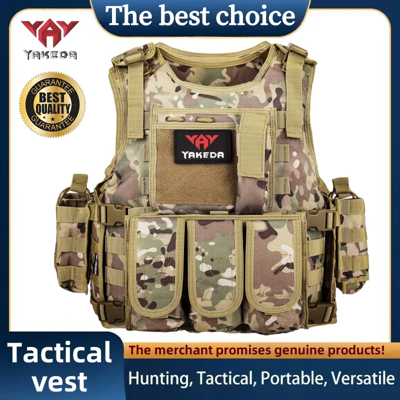 

Многофункциональный износостойкий тактический жилет YAKEDA для тренировок на открытом воздухе, защитная одежда, снаряжение для активного отдыха.