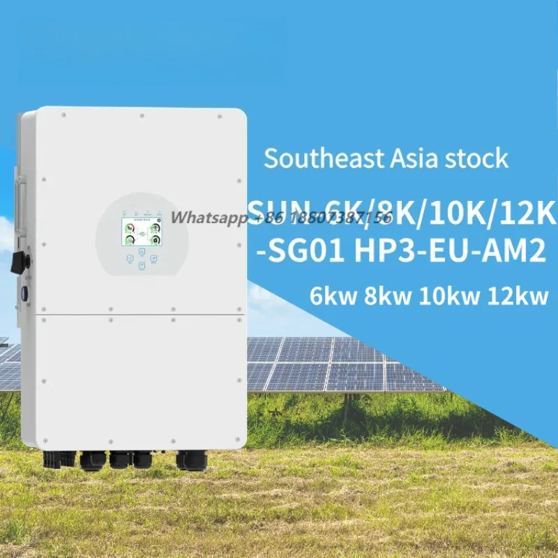 High Voltage Hybrid Solar Inverter SUN-6K/8K/10K/12K-SG01 HP3-EU-AM2 220V 380V 6KW 8kw 10kw 12KW Triple Output Inverter