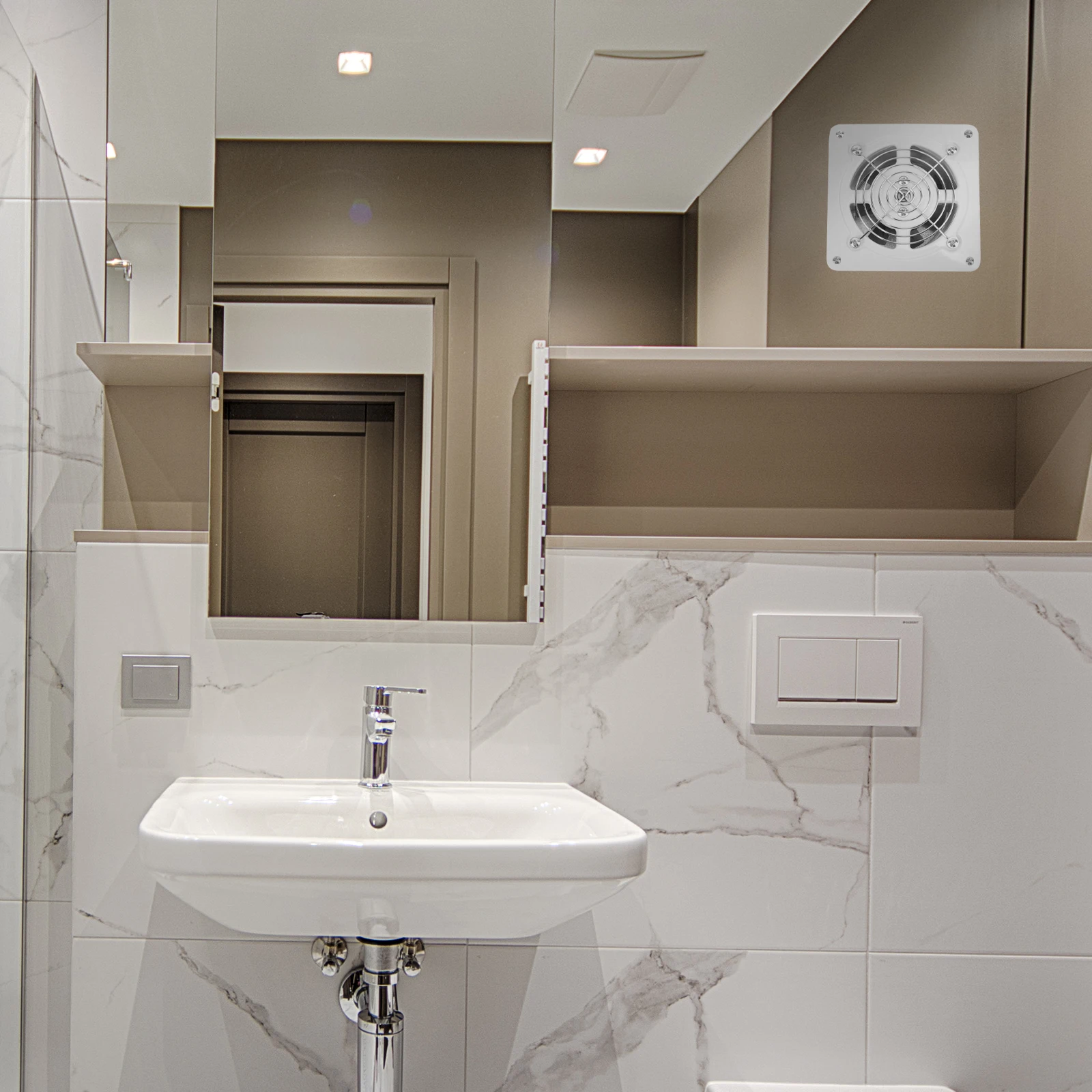 

4-дюймовый настенный вентилятор, вытяжные вентиляторы для ванной комнаты, кухонный вентилятор, утолщенные лопасти, низкий уровень шума, анти