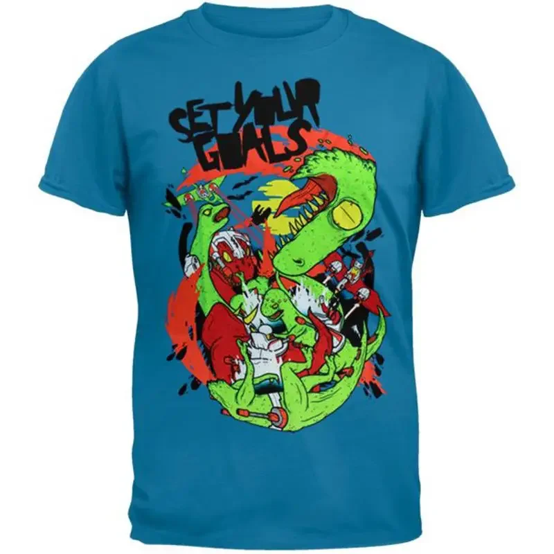 Set Your Goals Dinosaurier-T-Shirt aus Baumwolle, alle Größen, Da461