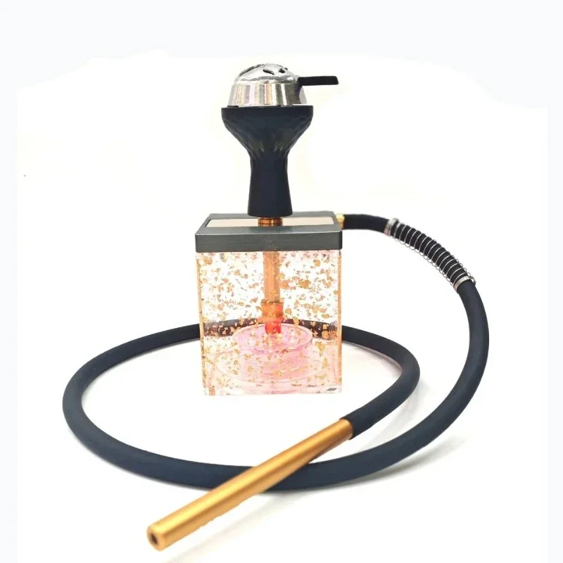 

Arabian Shisha Bar KTV Golden Flower Fragment Acrylic LED Light Square Pot