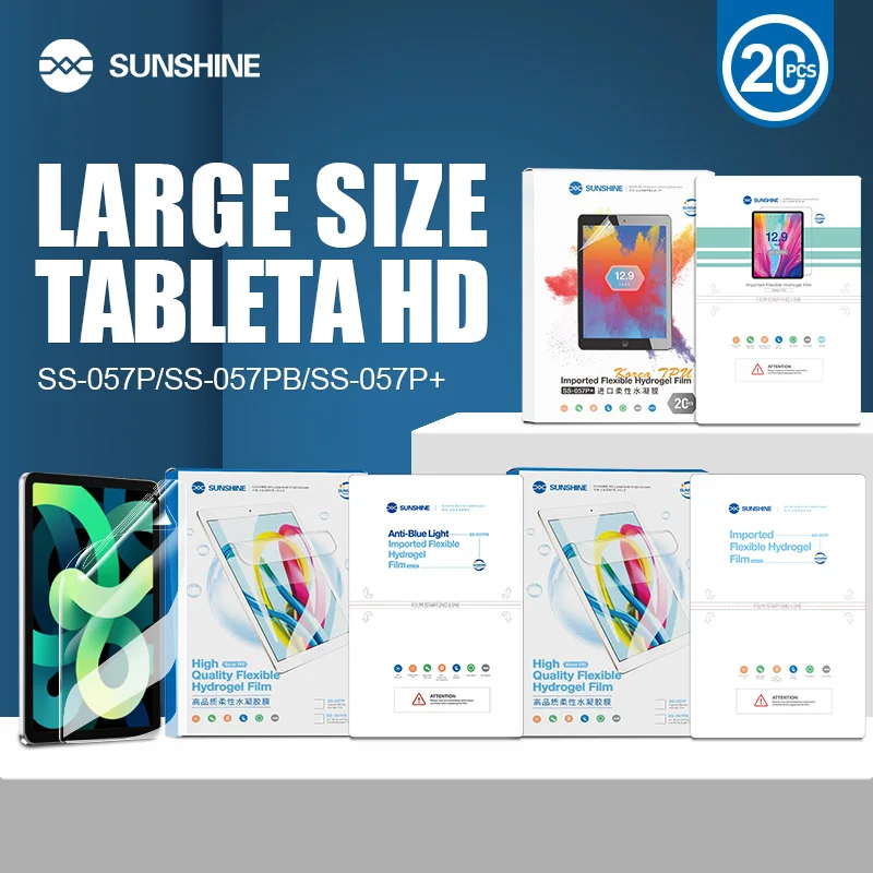 SS-057P słoneczna folia ochronna na tabletkę 057P + HD hydrożel IPad do cięcia tylnej pokrywy maszyny z SS-890C krojenia