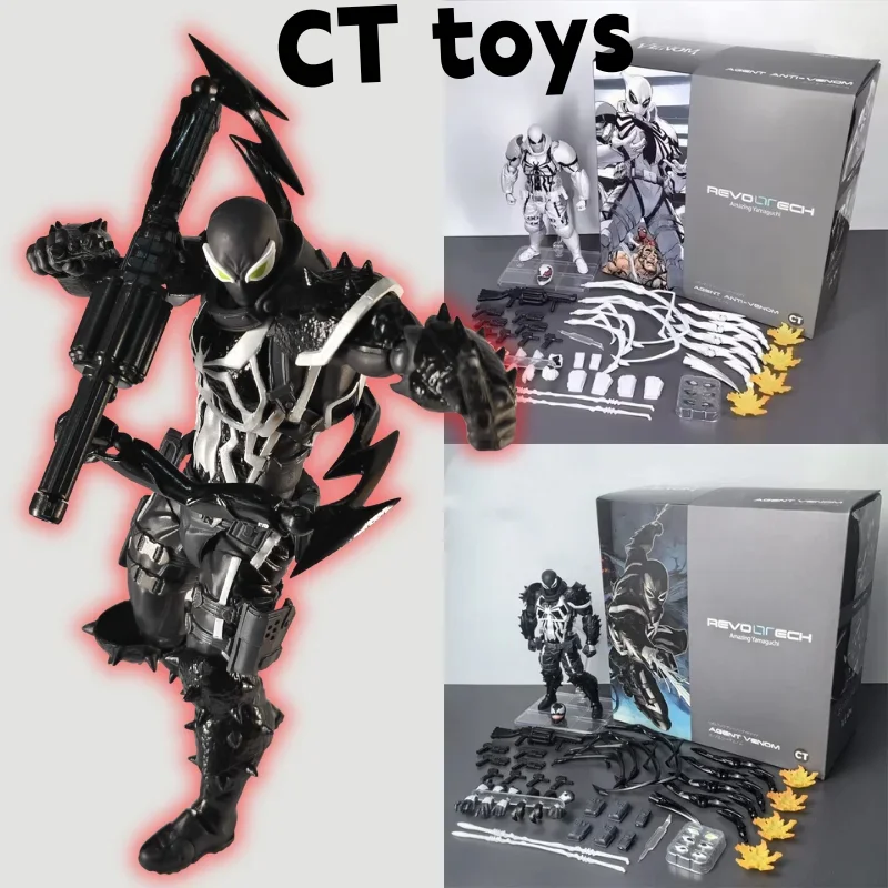 Amazing Yamaguchi Ct Toys Agent Venom Anti Venom Spiderman PVC Action Figure Movable Joints Desktop Decor Collectible Gift
