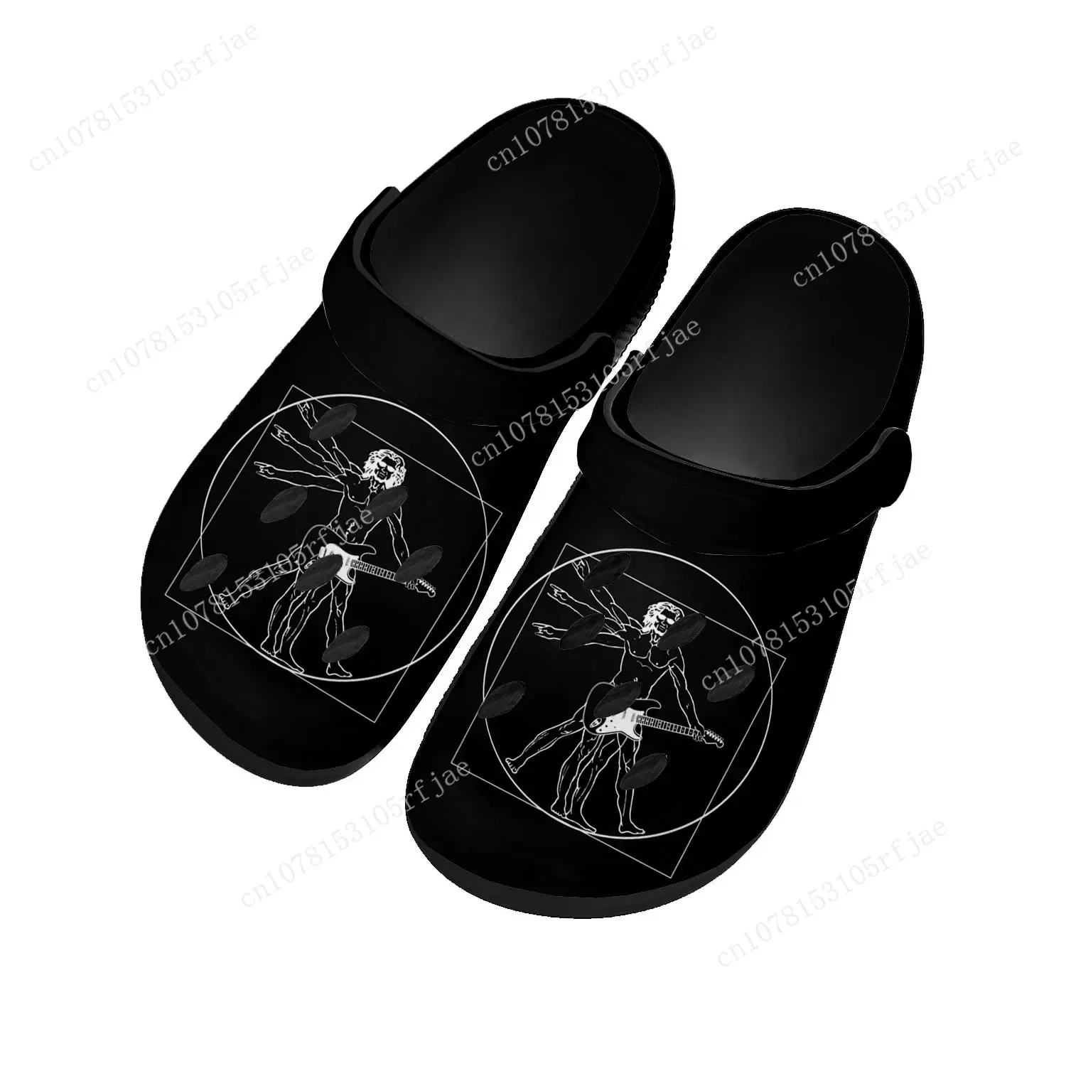 

Vitruvian Man Guitar Da Vinci Home Clogs Custom Water Shoes Mens Womens Teenager Shoe Garden Clog Breathable Beach Hole Slippers