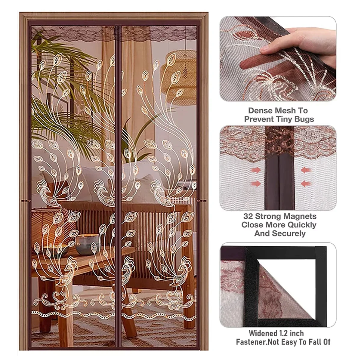 Anti-Mosquito Mesh Automatic Close Magnetic Anti-Mosquito Mesh Door Mesh Bug Preventing Fly Partition Curtain Curtain