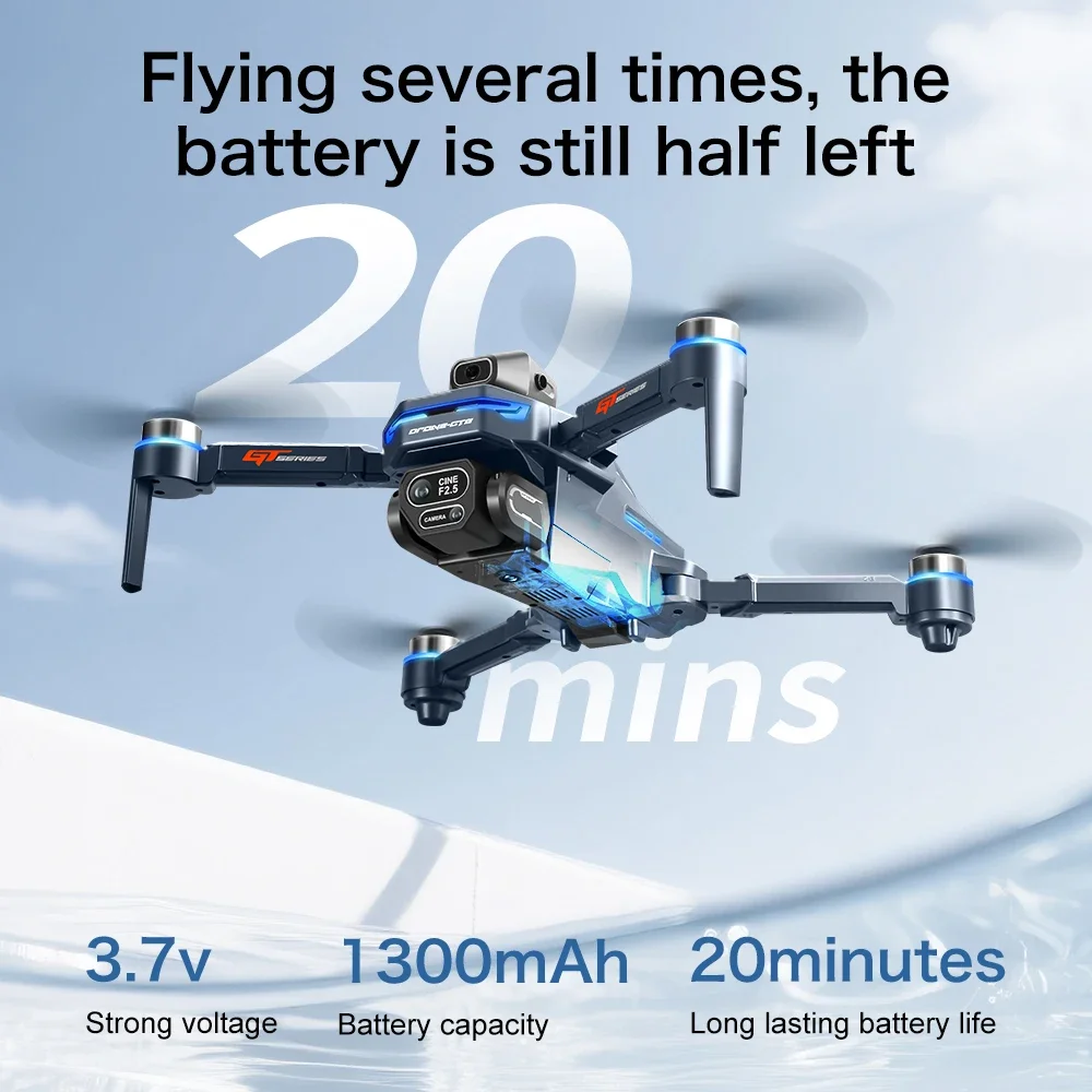 Xiaomi GT8 Drone GPS 8K Profissional HD 360 °   Câmeras duplas 5G WIFI motores sem escova para evitar obstáculos brinquedos quadricópteros dobráveis