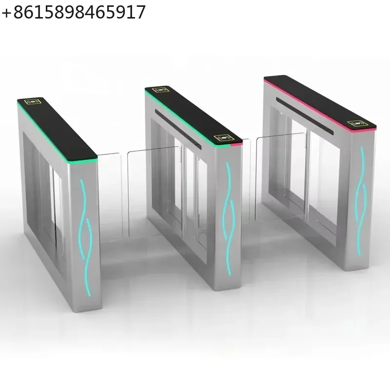 Hot Sale 304 Stainless Steel Flap Turnstiles Face Recognition Fingerprint Access Control Security Scanner Gate