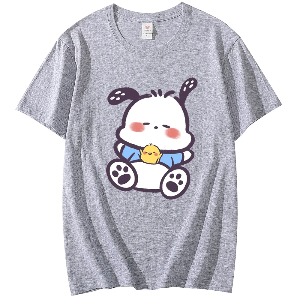 Sanrio Pochacco Men's and Women's printing T-shirt men and women casual street sports student couple T-shirt