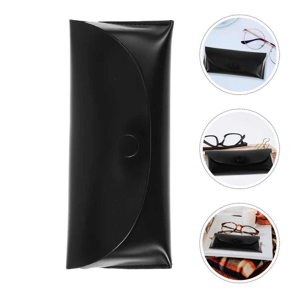 

2Pcs Soft Black PU Sunglasses Case Portable Eyeglass Storage Bag Lightweight Travel Protective Glasses Pouch Organizer for Men