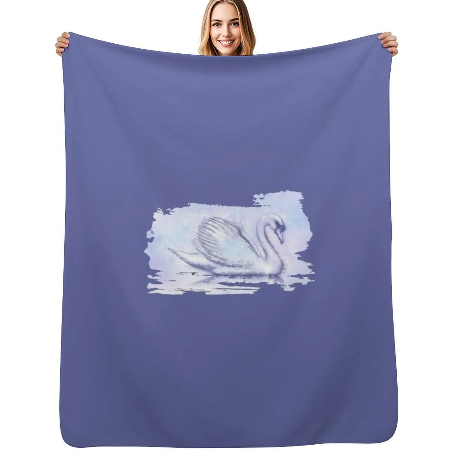 swan Throw Blanket Lightweight Warm Blanket for Travel Camping