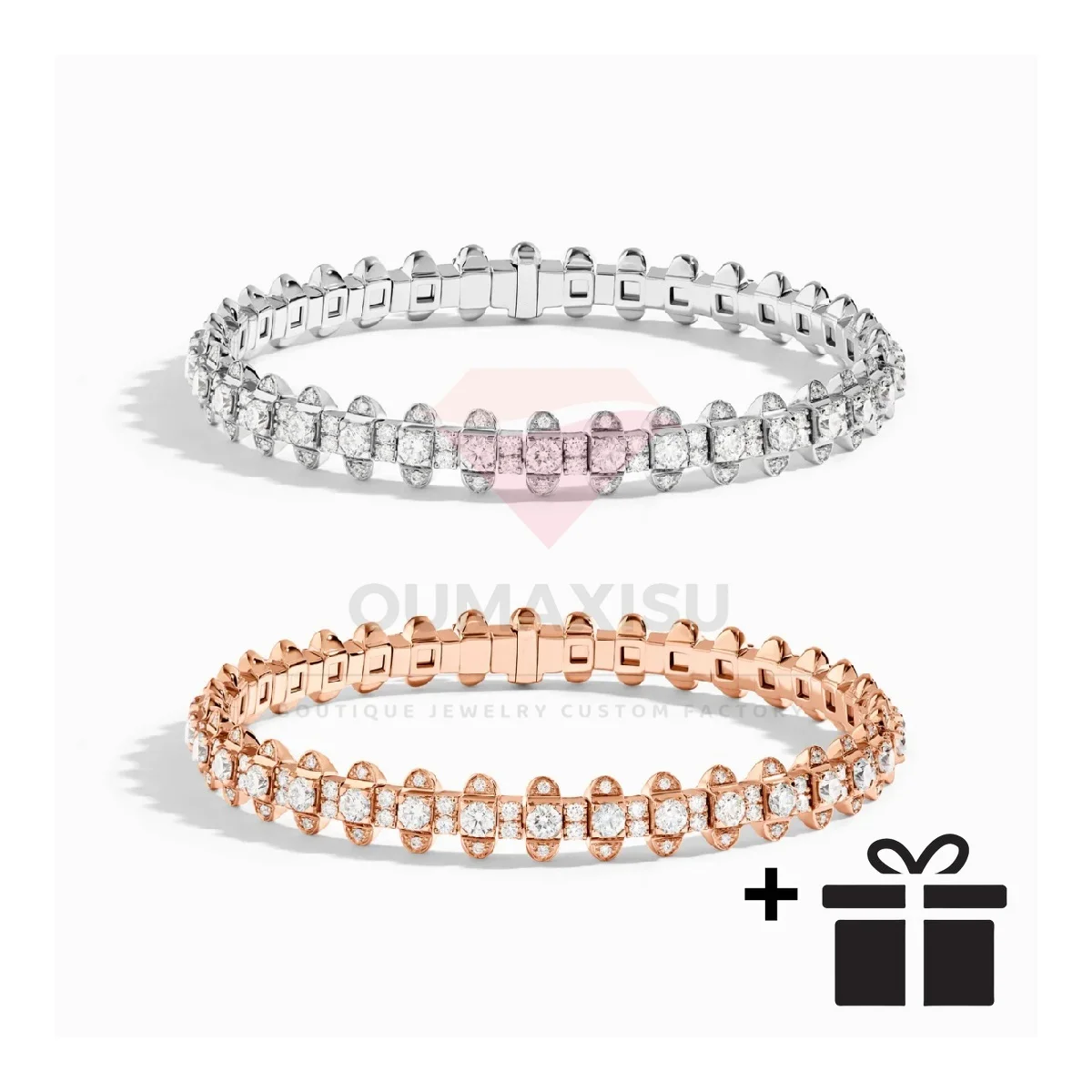 

2025 High qualityFashion Trend S925 Gear Zircon Bracelet, High Quality Party, Workplace, Daily Versatile Jewelry - Birthday Gift