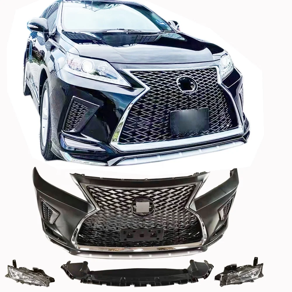 

Автомобильный бампер для Lexus RX270, старый обновленный новый передний 2009 2010 2011 2012 2013 2014 RX300 RX350 в стиле 2020 с противотуманными фарами