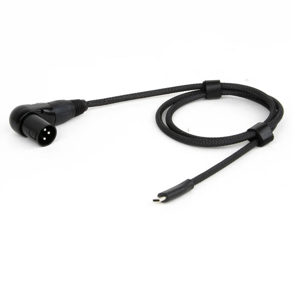 USB Type C to Right Angle 3Pin XLR Male/Female Audio Output Converter Adapter Cable for Amplifier,Speaker, Mixer Console