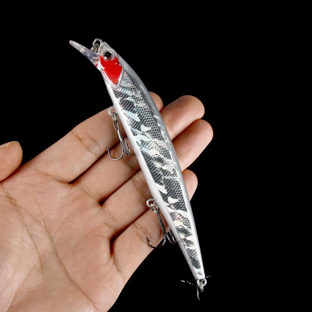 Jerkbait Minnow Fishing Lure Artificial Hard Bait with Built-in Steel Ball Treble Hooks Wobbler Pike Bass Swimbait