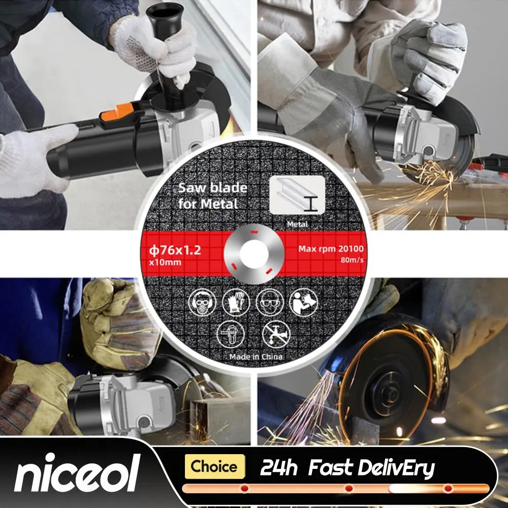 

1/10PCS 76mm Metal Cutting Discs High Hardness Saw Blade Wear Resistance Electric Cutting Disc Angle Grinder Accessories