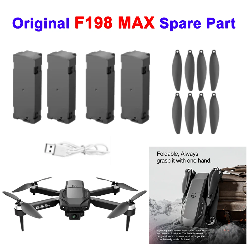 Oryginalne F198 MAX Drone śmigło ze skrzydłami klonowymi/akumulator 1800mAh/akcesorium do ładowarki USB