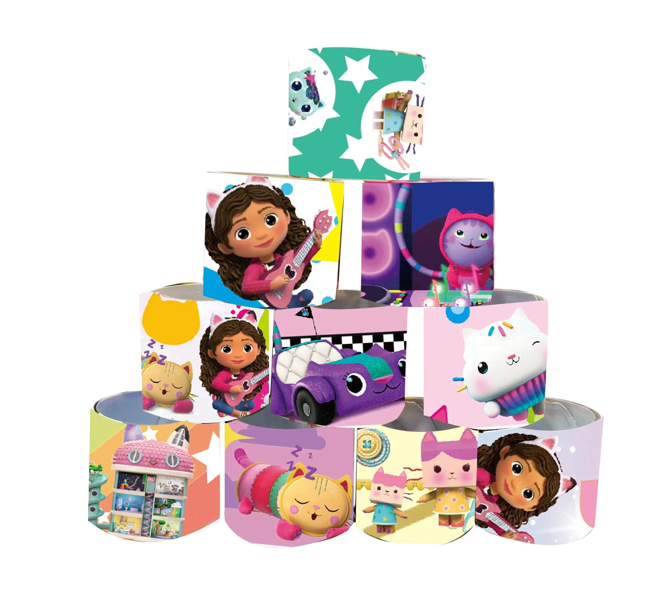 10/20pcs Gabby Dollhouse Slap Bracelets Cats Party Favors Birthday Party Gifts Decorations Snap Band for Kids Girls Baby Shower