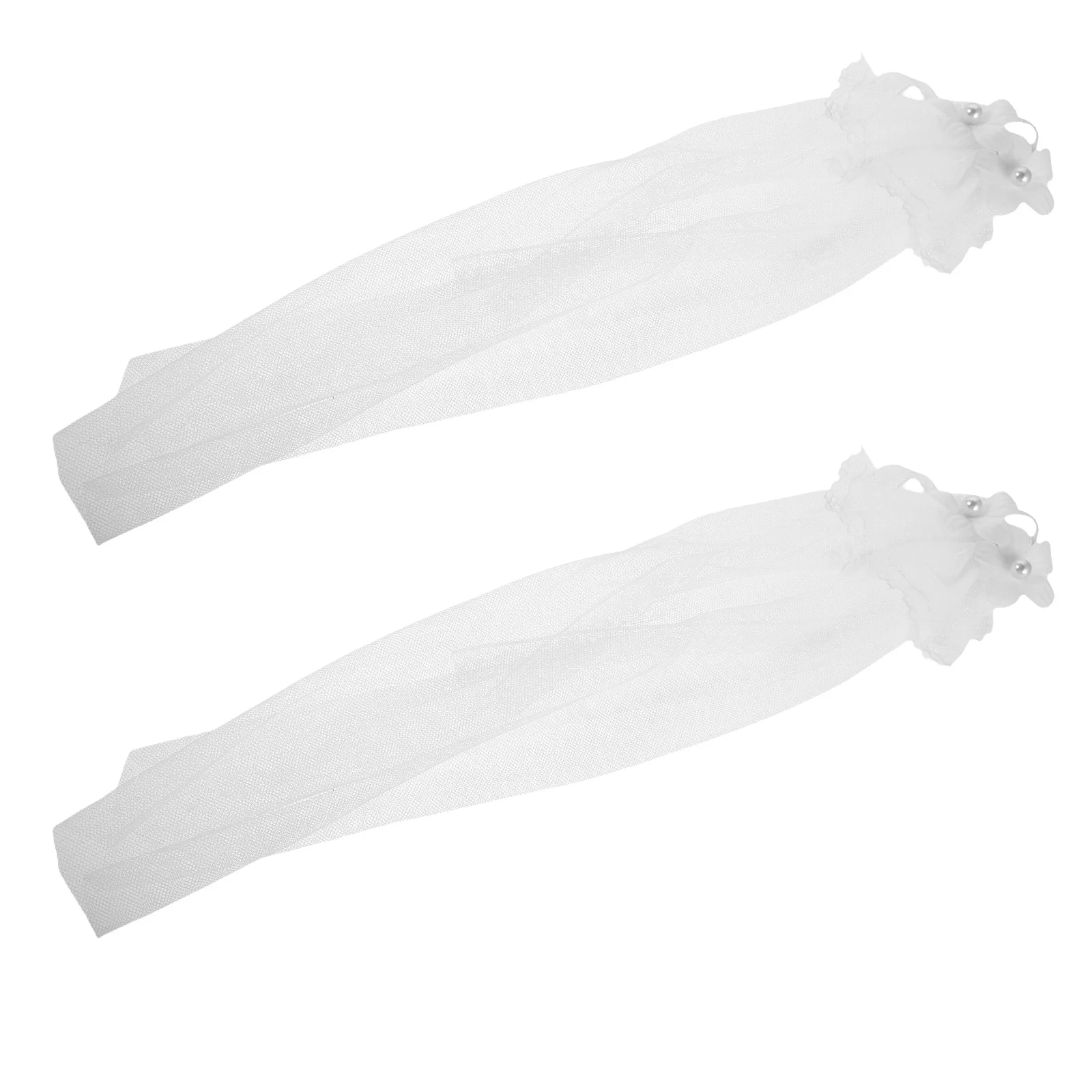 

2Pcs Mini Bridal Veil Hair Accessories Lightweight Tulle Wedding Headpieces for Photography Wedding Dress Accessories
