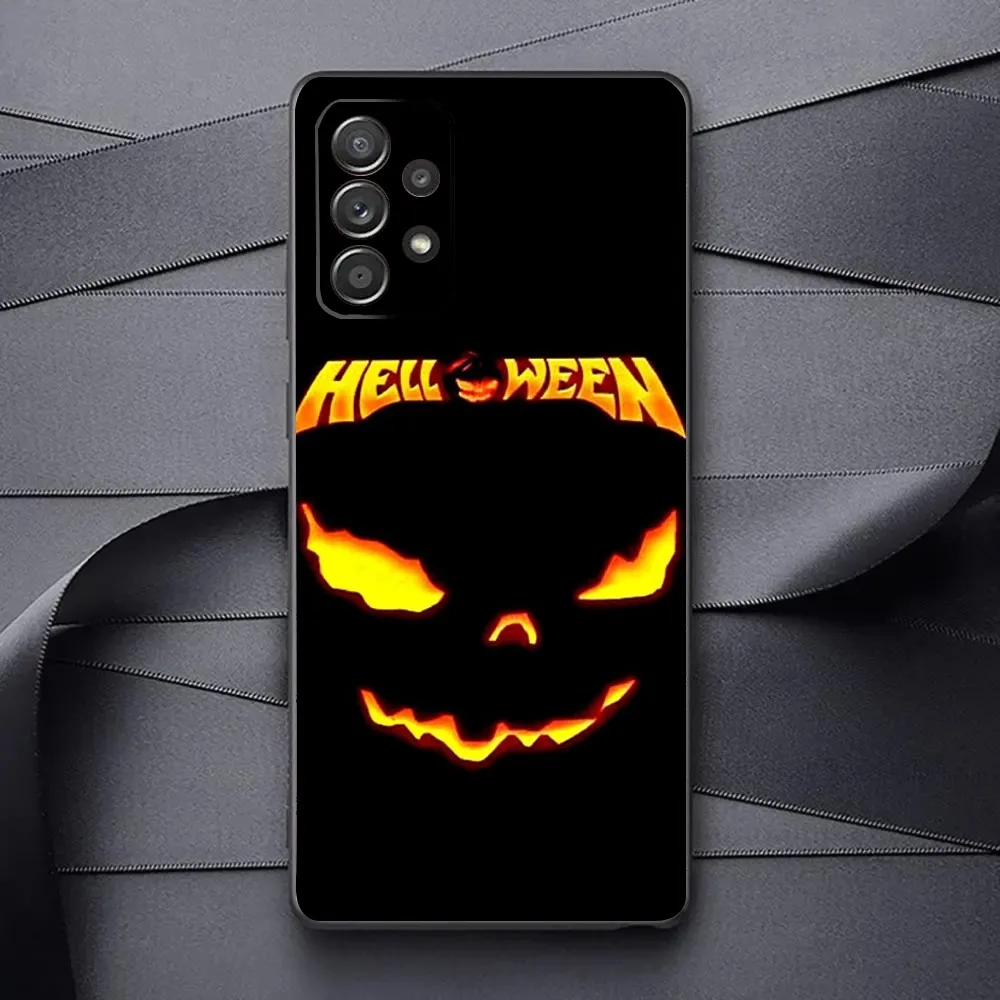 Band H-Helloween Phone Case For Samsung Galaxy A13,A21s,A22,A31,A32,A52,A53,A71,A80,A91 Soft Black Phone Cover