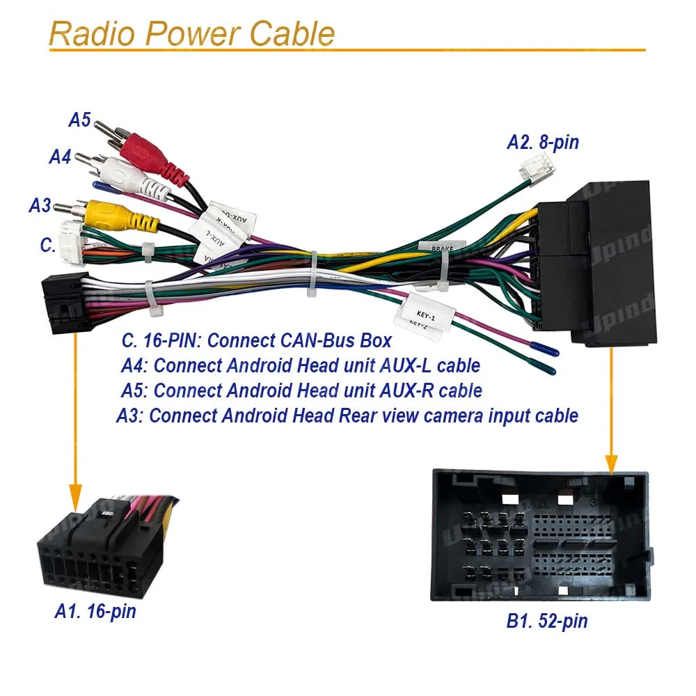 Car Android Radio Accessories Cable Power Wiring Harness Socket Adapter with CAN Bus for Alfa Romeo Giulietta 940 Giulia 952