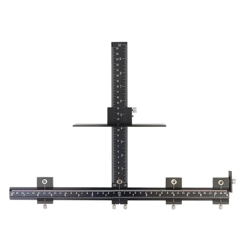 B84B-Handle Punch Locator Adjustable Cabinet Hardware Jig Cabinet Door Handle Positioning Punch Handle Drill Guide Locator