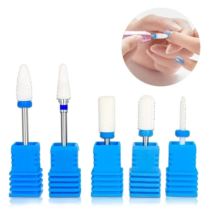 Fresadora de cerâmica para manicure, Brocas de moagem de unhas, Manicure de arquivos, Acessórios para pedicure, Ferramentas para remoção de gel