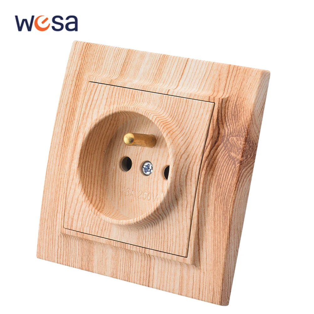 WESA France bois peinture en aérosol mur intégré prise prise de courant prise électrique avec prise en plastique ignifuge au sol